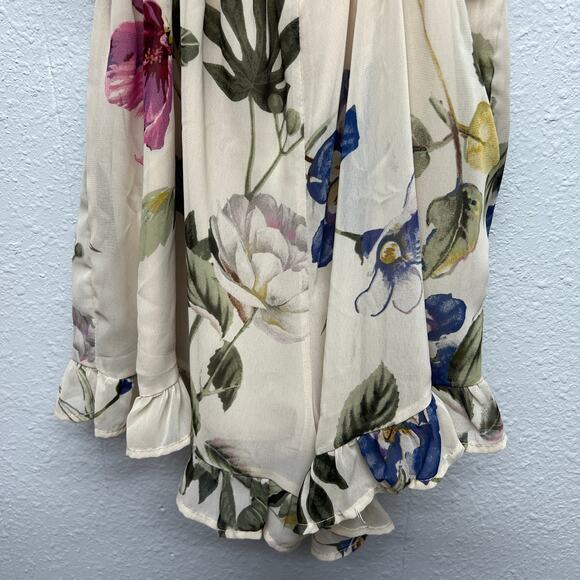 Mahina Floral Feminine Beach Coquette Chic Boho Romantic Womens Romper Small - Picture 10 of 14